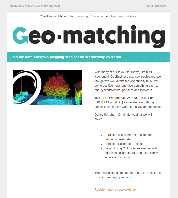 Newsletter Spotlight Geo-matching